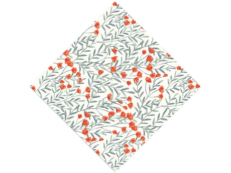 Crimson Meadow Floral Vinyl Wrap Pattern