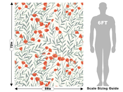 Crimson Meadow Floral Vehicle Wrap Scale~Rwraps Series 914 Crimson Meadow Floral Measurements~1
