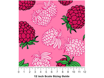 Crimson Night Fruit Vinyl Film Pattern Size 12 inch Scale~Rwraps Crimson Night Fruit Sizing Chart~2