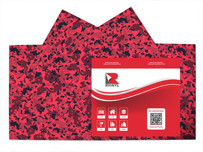 crimson sky camouflage Craft Vinyl Sheet Pack