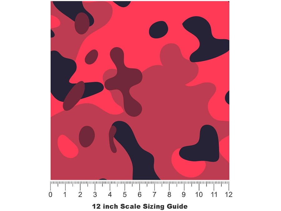 Crimson Sky Camouflage Vinyl Film Pattern Size 12 inch Scale~Rwraps Crimson Sky Camouflage Sizing Chart~3