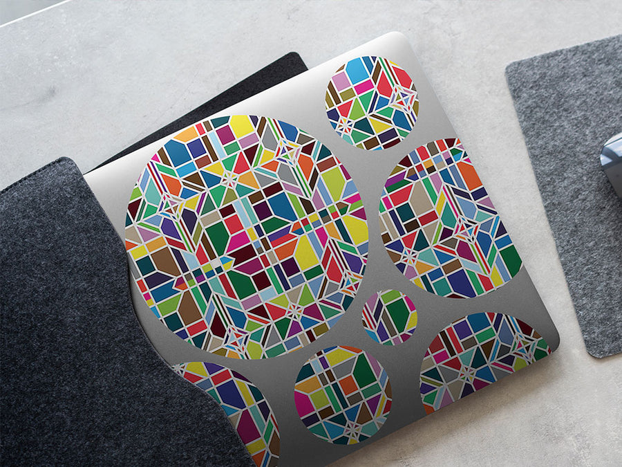 crisp window stained glass DIY Laptop Stickers