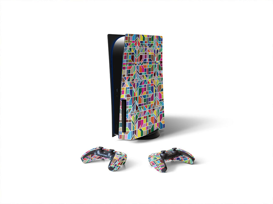 crisp window stained glass Sony PS5 DIY Skin