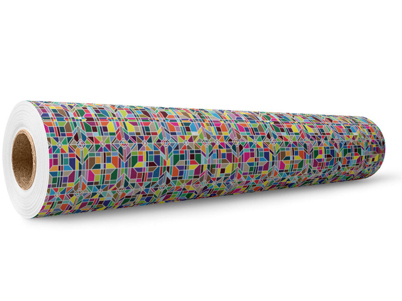 Crisp Window Stained Glass Wrap Film Wholesale Roll~Rwraps Series 914 Digitally Printed Vinyl Roll~5