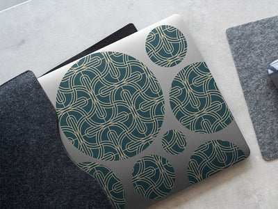 criss-cross art deco DIY Laptop Stickers