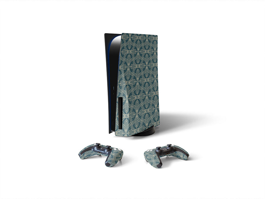 criss-cross art deco Sony PS5 DIY Skin