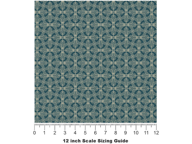 Criss-Cross Art Deco Vinyl Film Pattern Size 12 inch Scale~Rwraps Criss-Cross Art Deco Sizing Chart~2