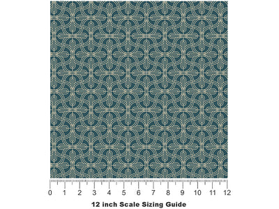 Criss-Cross Art Deco Vinyl Film Pattern Size 12 inch Scale~Rwraps Criss-Cross Art Deco Sizing Chart~2