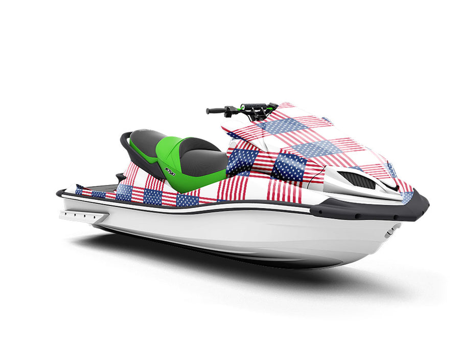 Criss Cross Americana Jet Ski Vinyl Customized Wrap
