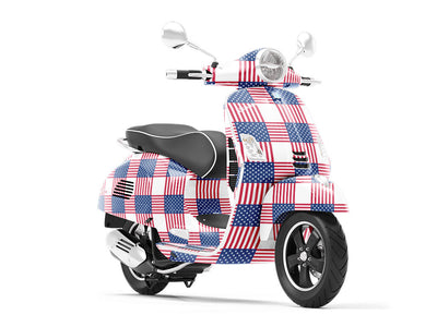 Criss Cross Americana Vespa Scooter Wrap Film