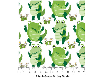 Crocodile Jamboree Marine Life Vinyl Film Pattern Size 12 inch Scale~Rwraps Crocodile Jamboree Marine Life Sizing Chart~2