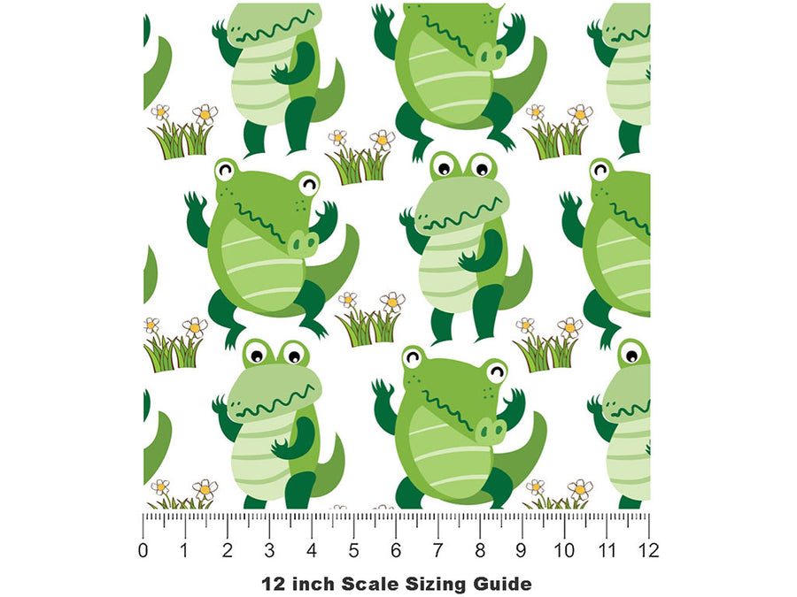 Crocodile Jamboree Marine Life Vinyl Film Pattern Size 12 inch Scale~Rwraps Crocodile Jamboree Marine Life Sizing Chart~2
