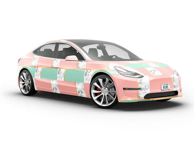Cross Color Tile Vehicle Vinyl Wrap