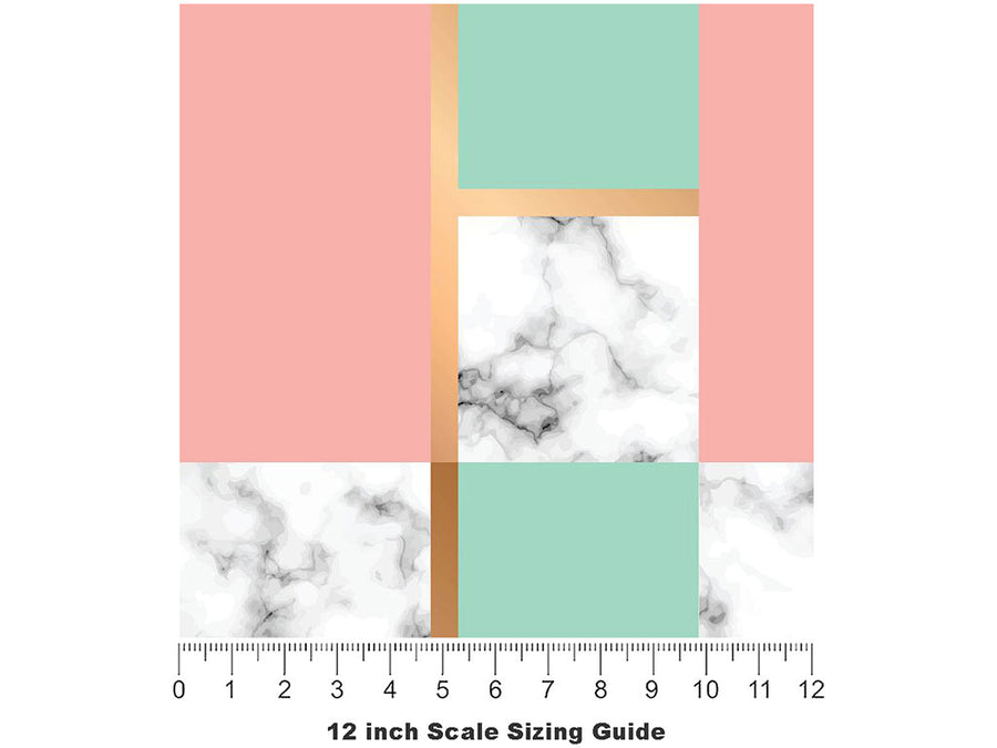 Cross Color Tile Vinyl Film Pattern Size 12 inch Scale~Rwraps Cross Color Tile Sizing Chart~3