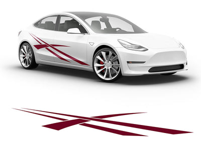 3M Burgundy Cross Rally Body Graphic~Full Side Auto Decal Kit~0