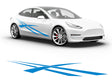 3M Light Blue Cross Rally Body Graphic~Full Side Auto Decal Kit~0