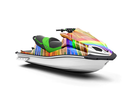 Crossing Rainbows Wooden Parquet Jet Ski Vinyl Customized Wrap