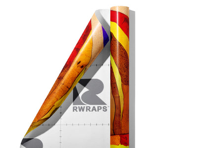 Crossing Rainbows Wooden Parquet Wrap Film Sheets~Rwraps Series 914 Crossing Rainbows Wooden Parquet Scrolled Sheet~4
