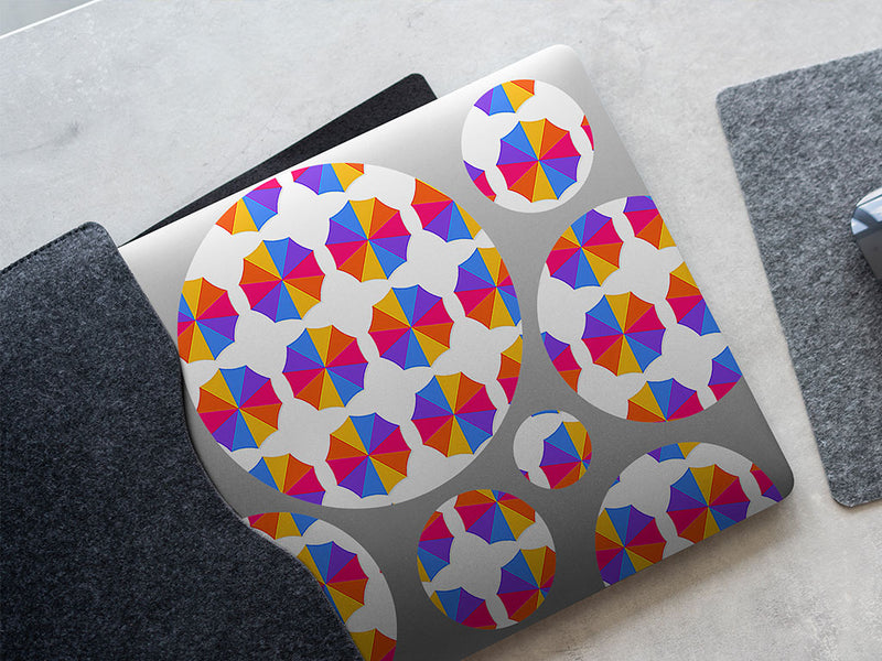 crowded day summertime DIY Laptop Stickers