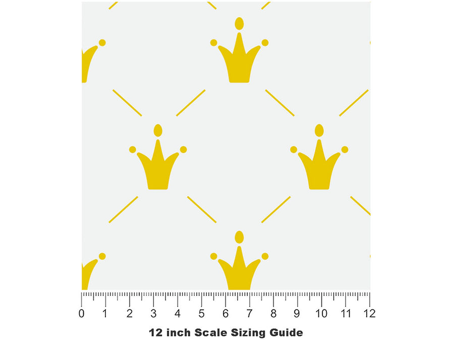 Crowned Pins Fantasy Vinyl Film Pattern Size 12 inch Scale~Rwraps Crowned Pins Fantasy Sizing Chart~2