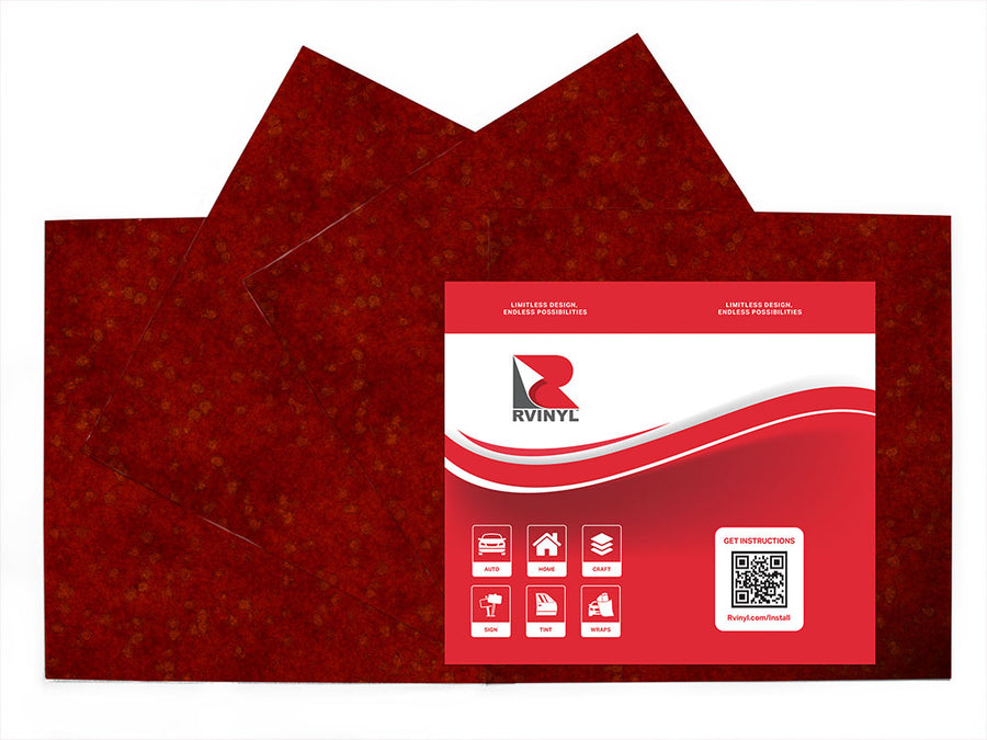 crumbling carmine rust Craft Vinyl Sheet Pack