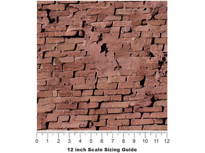 Crumbling  Brick Vinyl Film Pattern Size 12 inch Scale~Rwraps Crumbling  Brick Sizing Chart~3