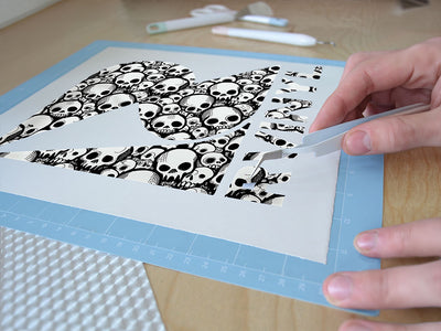 crushed catacomb skull and bones Easy Weed Craft Vinyl