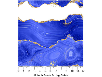 Crystal Tears Gemstone Vinyl Film Pattern Size 12 inch Scale~Rwraps Crystal Tears Gemstone Sizing Chart~2