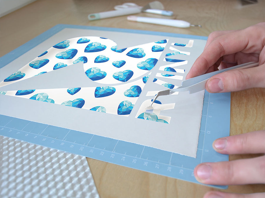 crystal tears heart Easy Weed Craft Vinyl