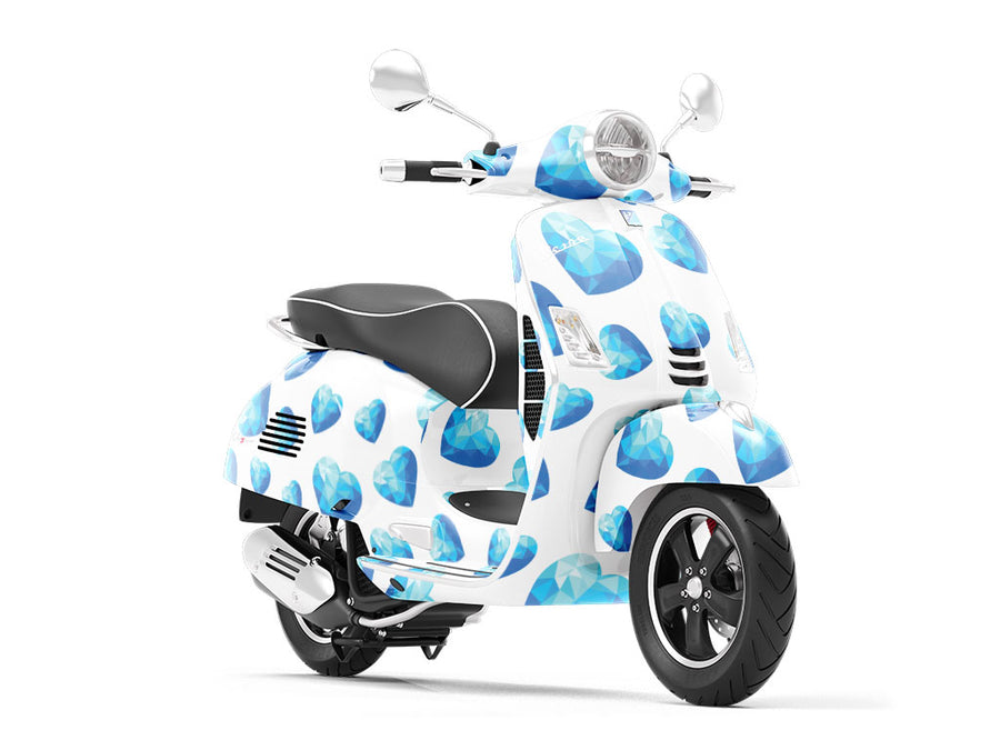 Crystal Tears Heart Vespa Scooter Wrap Film