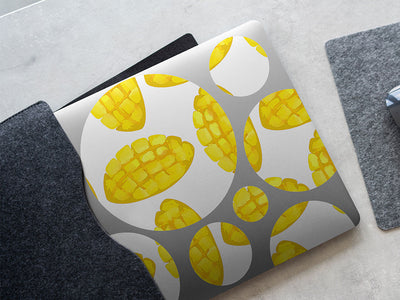cubed sunset fruit DIY Laptop Stickers