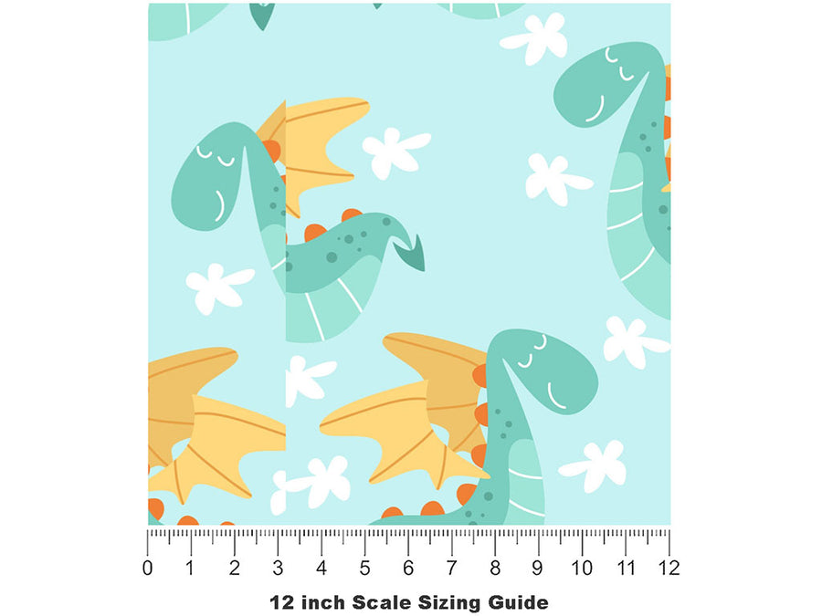 Cuddly Coatyl Fantasy Vinyl Film Pattern Size 12 inch Scale~Rwraps Cuddly Coatyl Fantasy Sizing Chart~2