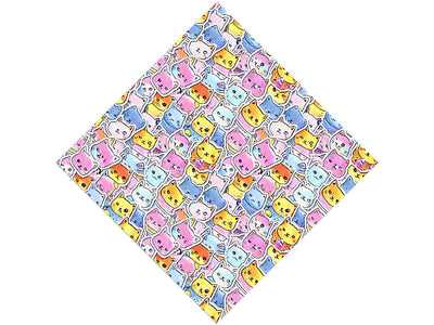 Cuddly Kittens Sticker Bomb Vinyl Wrap Pattern