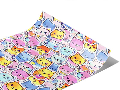Cuddly Kittens Sticker Bomb Vinyl Wraps~Rwraps Series 914 Digitally Printed Vinyl Wrap~1