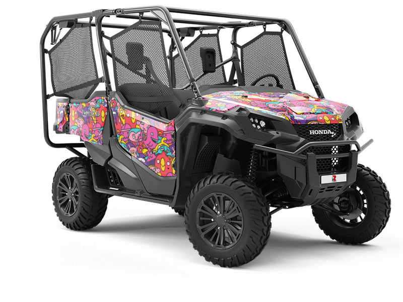 Cultural Exchange Sticker Bomb Utility Vehicle Vinyl Wrap