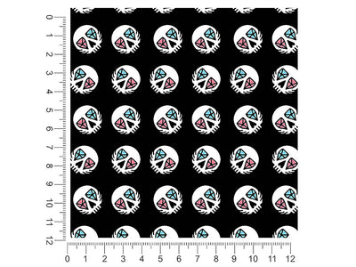 cursed gems skull and bones 1ft x 1ft Craft Sheets