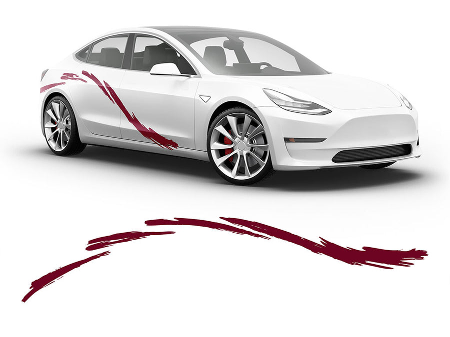 3M Burgundy Curves Body Graphic~Full Side Auto Decal Kit~0