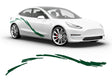 3M Dark Green Curves Body Graphic~Full Side Auto Decal Kit~0