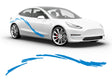 3M Light Blue Curves Body Graphic~Full Side Auto Decal Kit~0