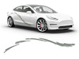 3M Light Gray Curves Body Graphic~Full Side Auto Decal Kit~0
