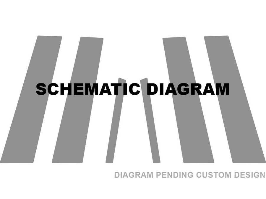 mercedes-benz c-class 2022-2024 Brushed Aluminum Black Pillar Trim Diagram