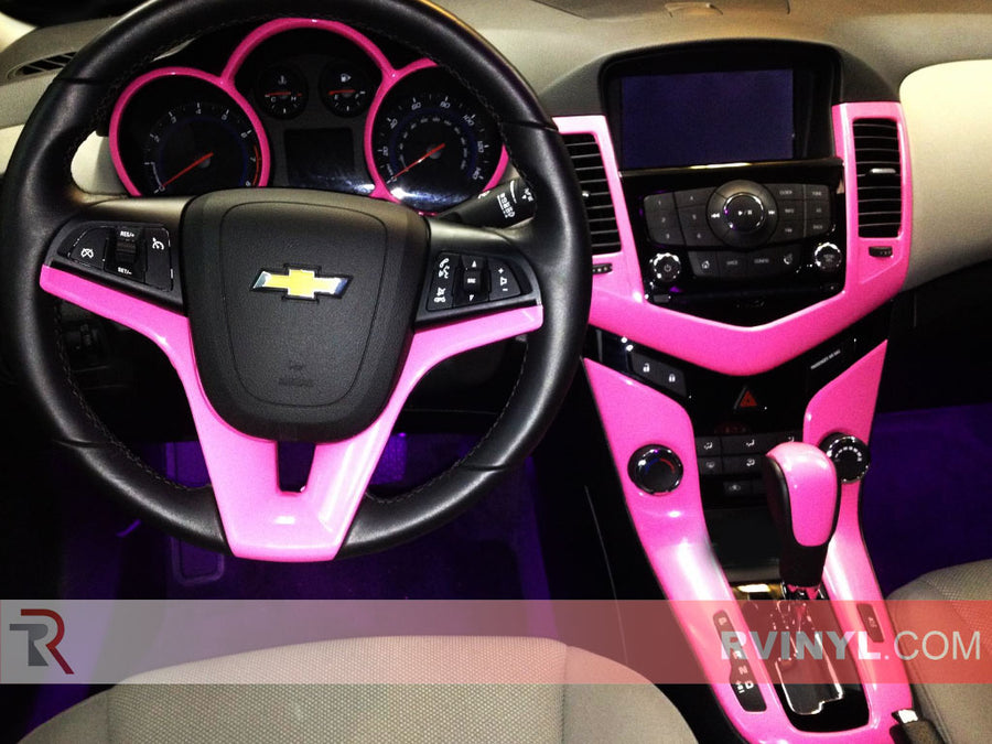 Custom Pink Dash Kit Vinyl Wrap
