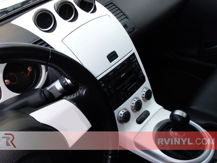 Custom White Dash Kit Vinyl Wrap
