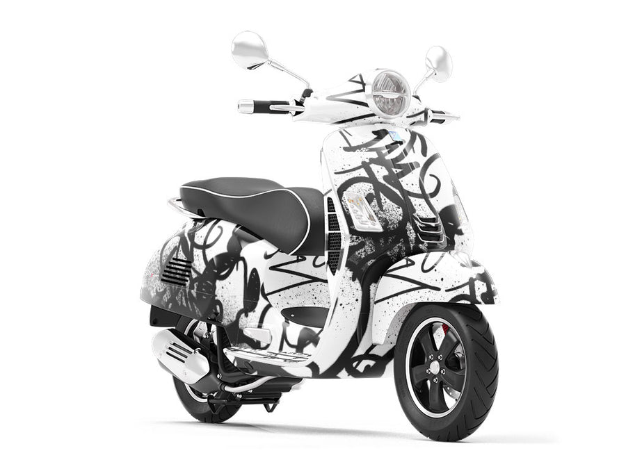 Cut and Run Graffiti Vespa Scooter Wrap Film