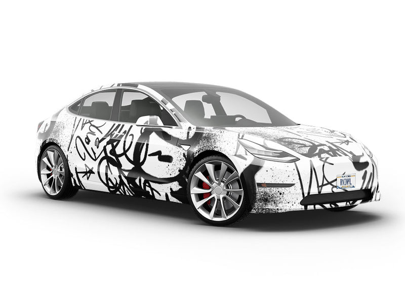 Cut and Run Graffiti Vehicle Vinyl Wrap