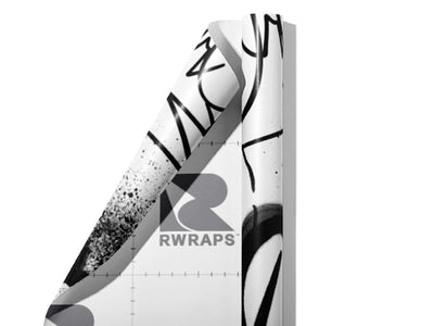 Cut and Run Graffiti Wrap Film Sheets~Rwraps Series 914 Cut and Run Graffiti Scrolled Sheet~3