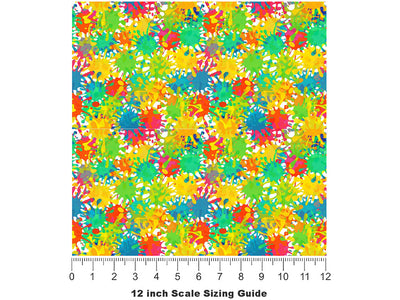 Cut It Out Graffiti Vinyl Film Pattern Size 12 inch Scale~Rwraps Cut It Out Graffiti Sizing Chart~2