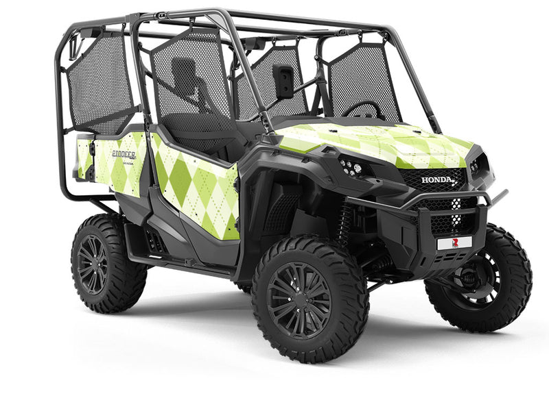 Cut the Grass Argyle Utility Vehicle Vinyl Wrap