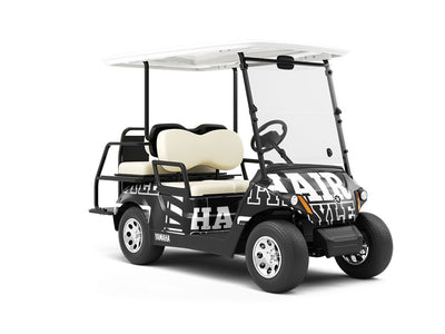 Cut Up Barber Wrapped Golf Cart