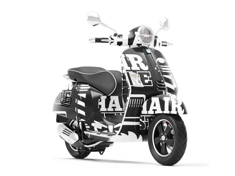 Cut Up Barber Vespa Scooter Wrap Film